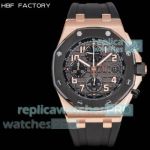 HBF Swiss 3126 Audemars Piguet Royal Oak Offshore 26238OK Rose Gold Rubber Strap Watch 